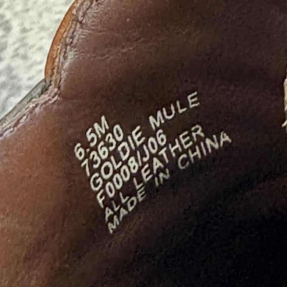 Frye Boots Goldie Mule Womens 6.5M Brown Leather Platform Heels Shoes Retro Y2K - Picture 8 of 9